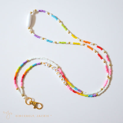 Rainbow Cloud Badge Lanyard