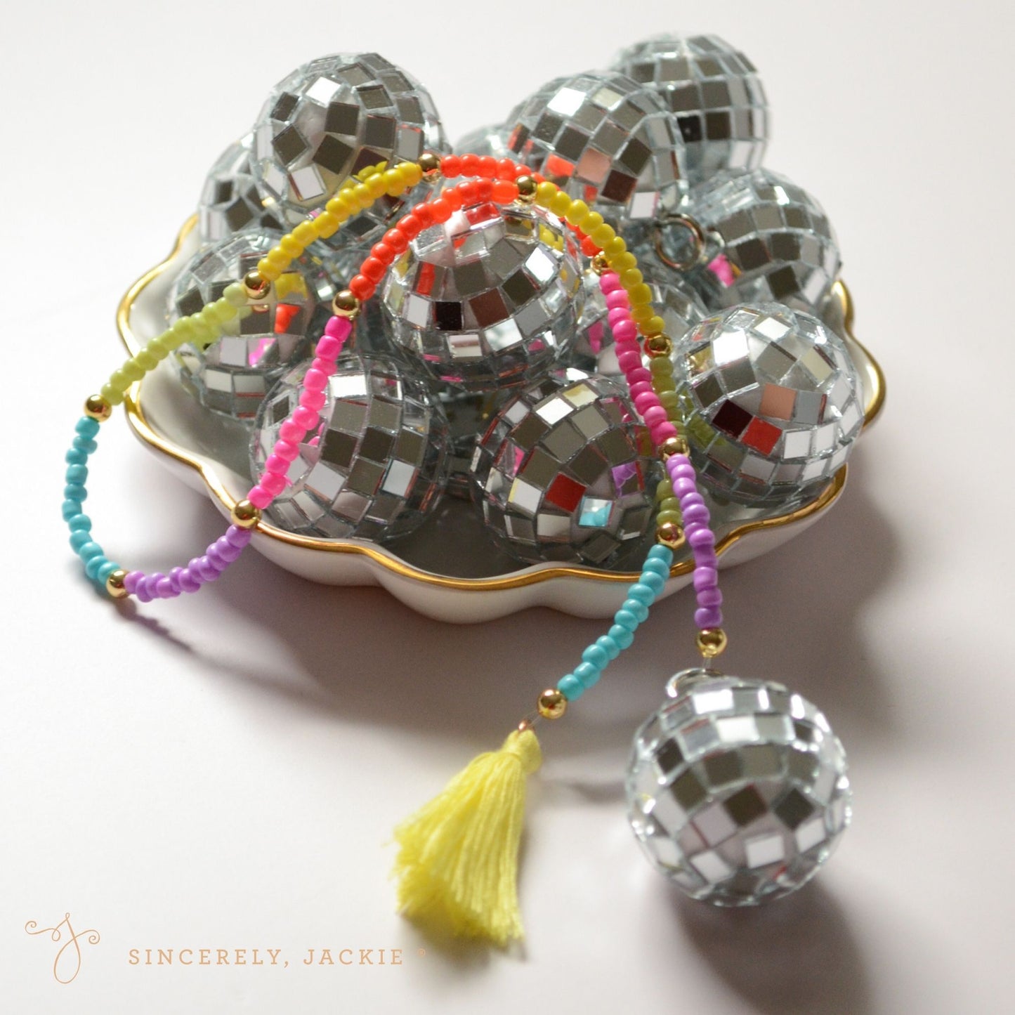 Beaded Car Disco Charm
