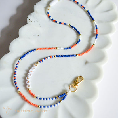 Blue + Orange Badge Lanyard - Mets, Islanders, Knicks