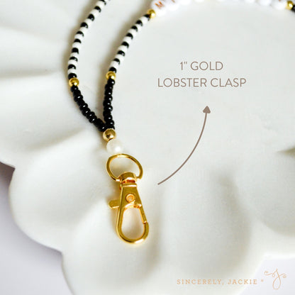 Black + Gold Badge Lanyard