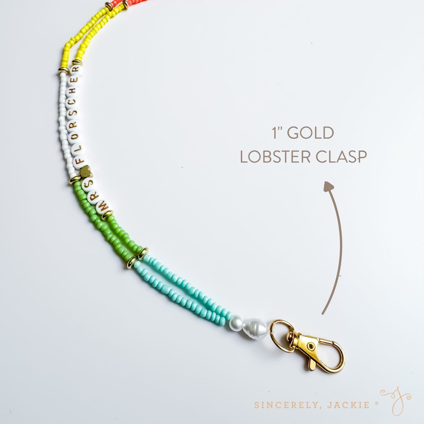 Light Rainbow Badge Lanyard