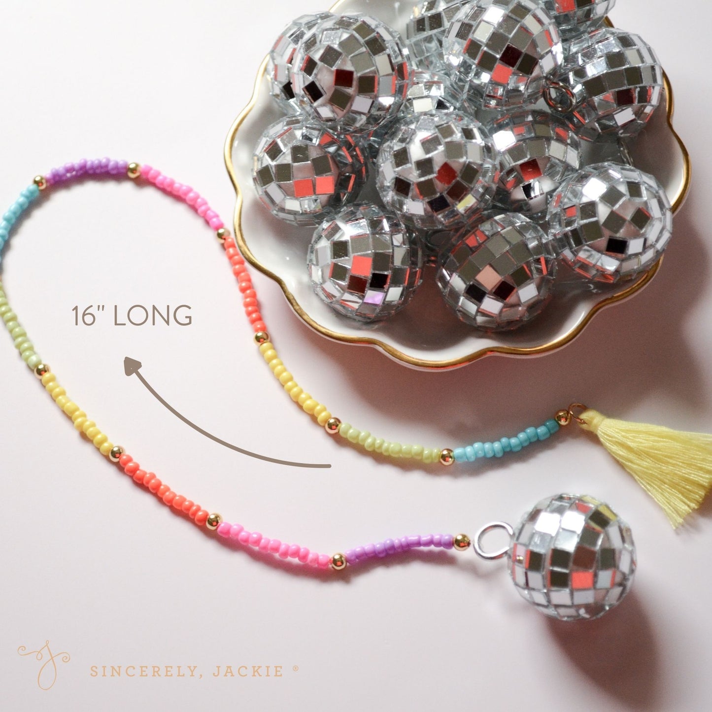 Beaded Car Disco Charm