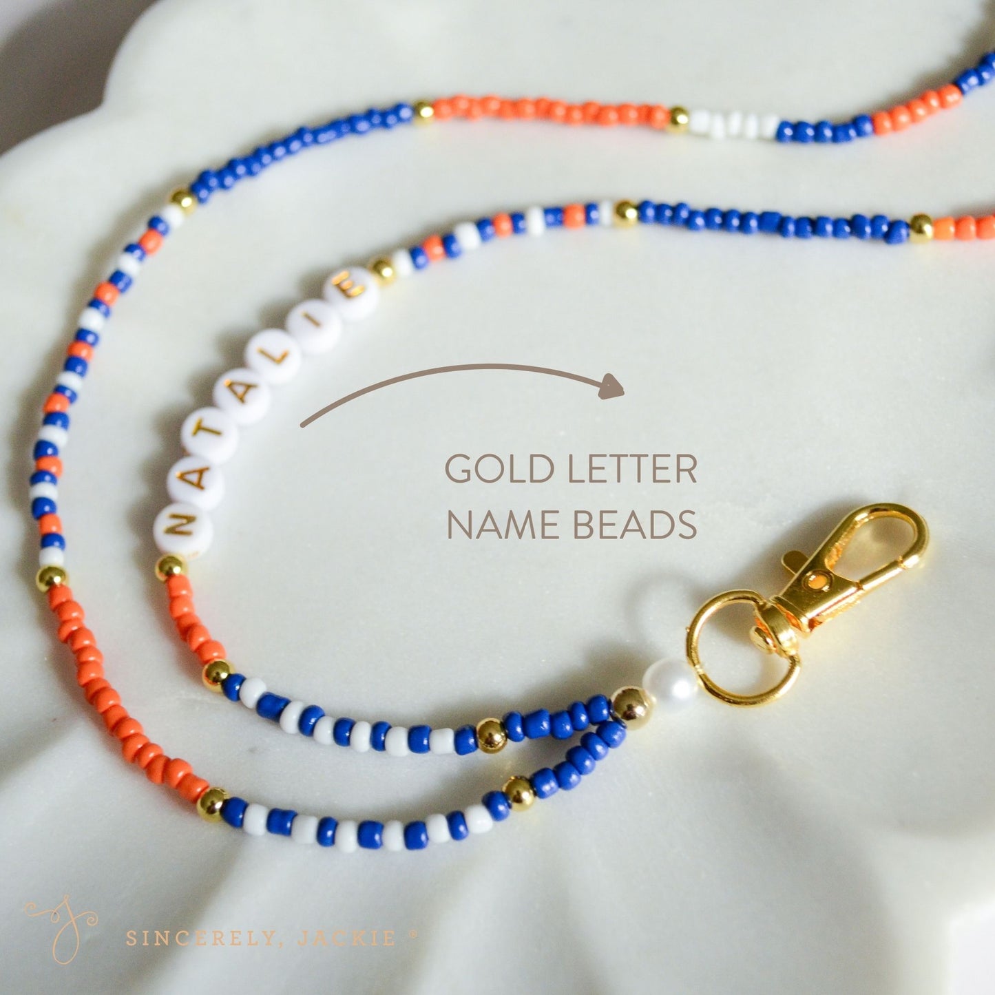 Blue + Orange Badge Lanyard - Mets, Islanders, Knicks