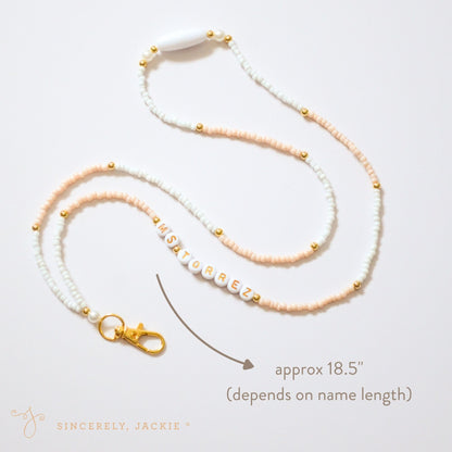 Ivory + White Badge Lanyard