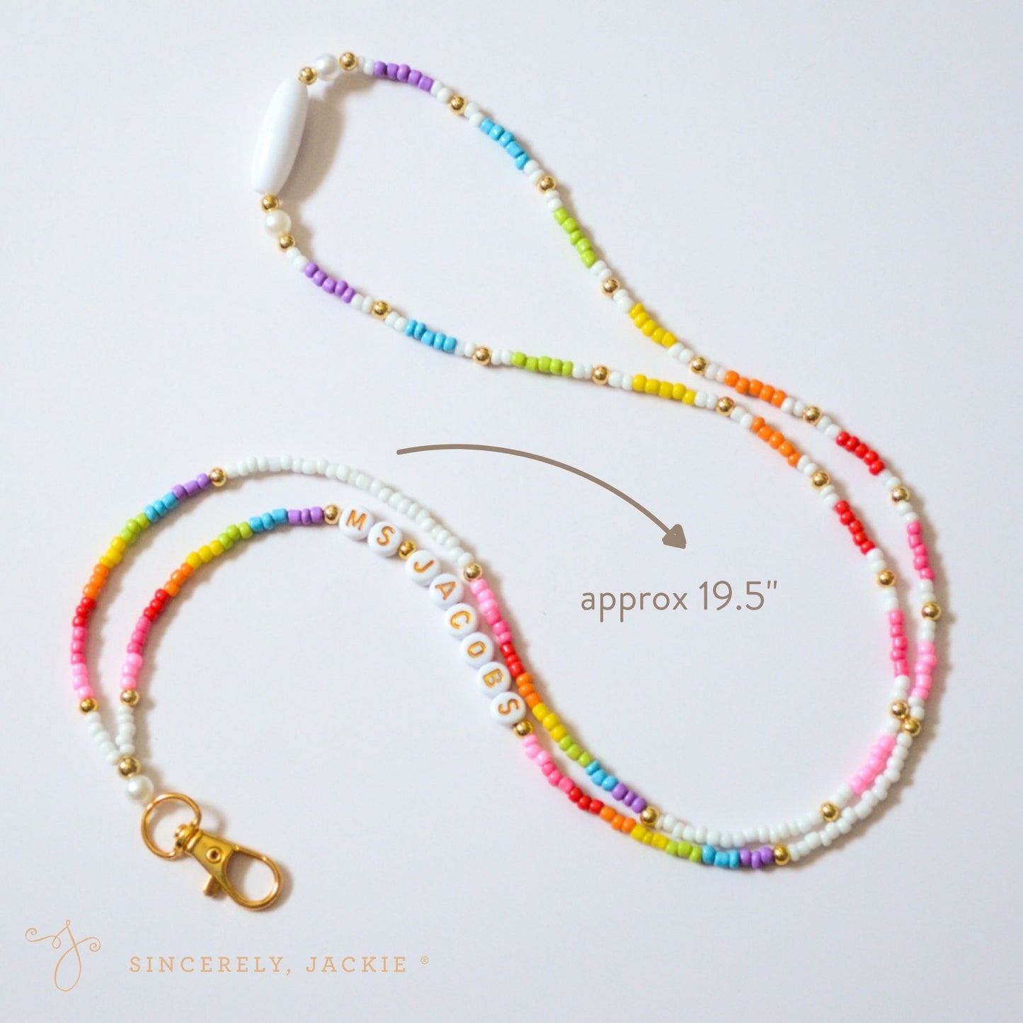 Rainbow Cloud Badge Lanyard
