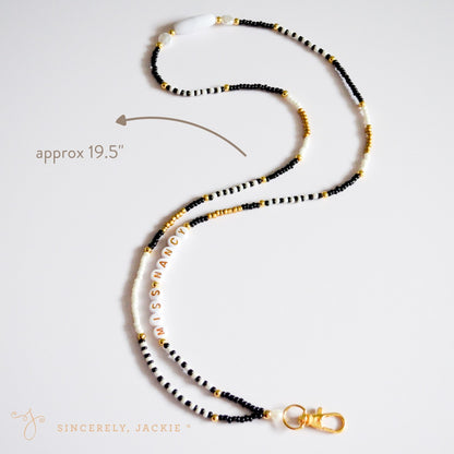 Black + Gold Badge Lanyard