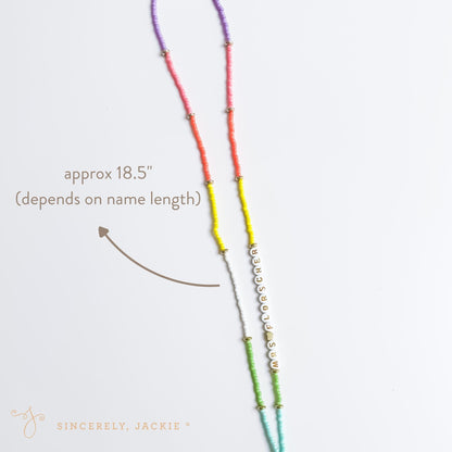 Light Rainbow Badge Lanyard