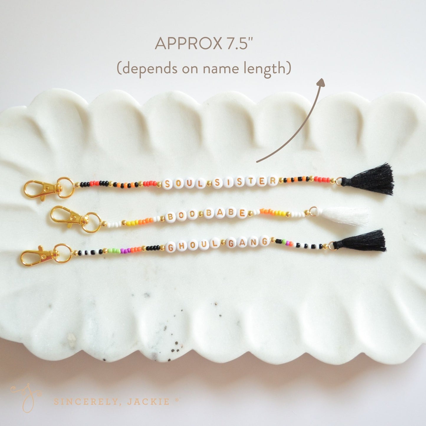 Beaded Bag Charm Keychain