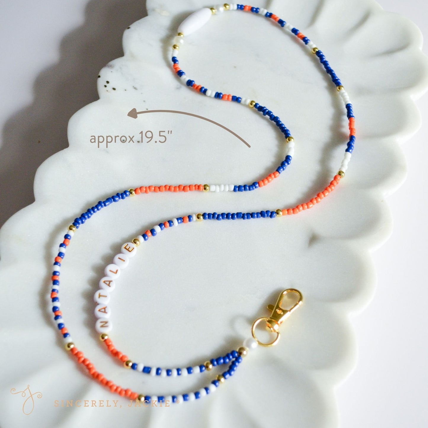 Blue + Orange Badge Lanyard - Mets, Islanders, Knicks