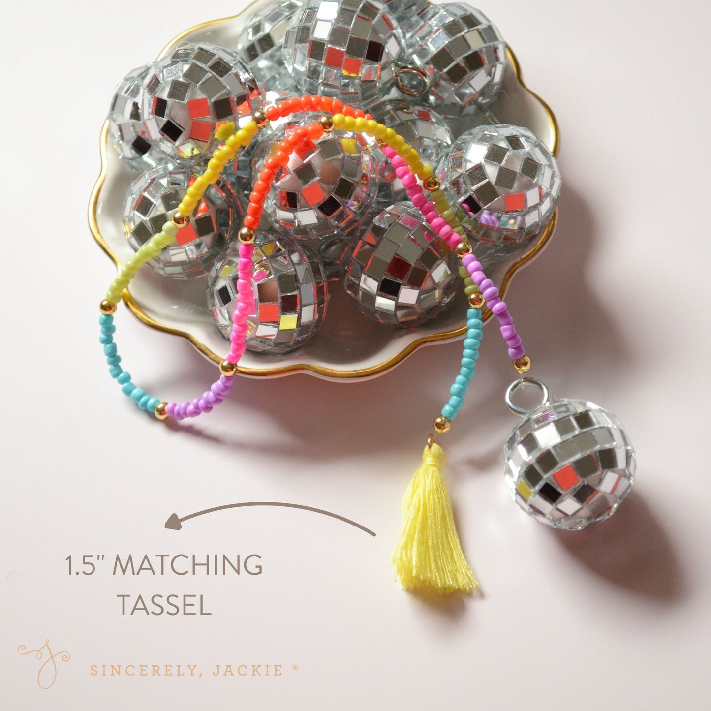 Beaded Car Disco Charm