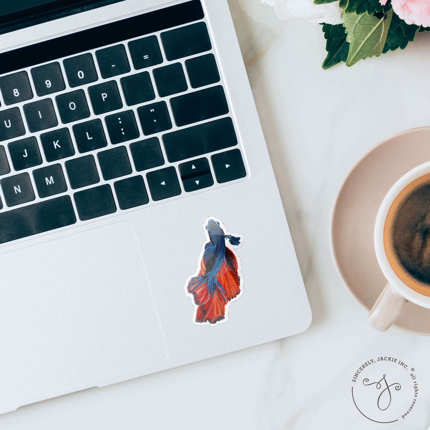 Beta Fish Decal Sticker