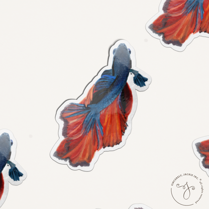 Beta Fish Decal Sticker