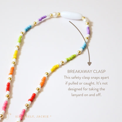 Rainbow Cloud Badge Lanyard