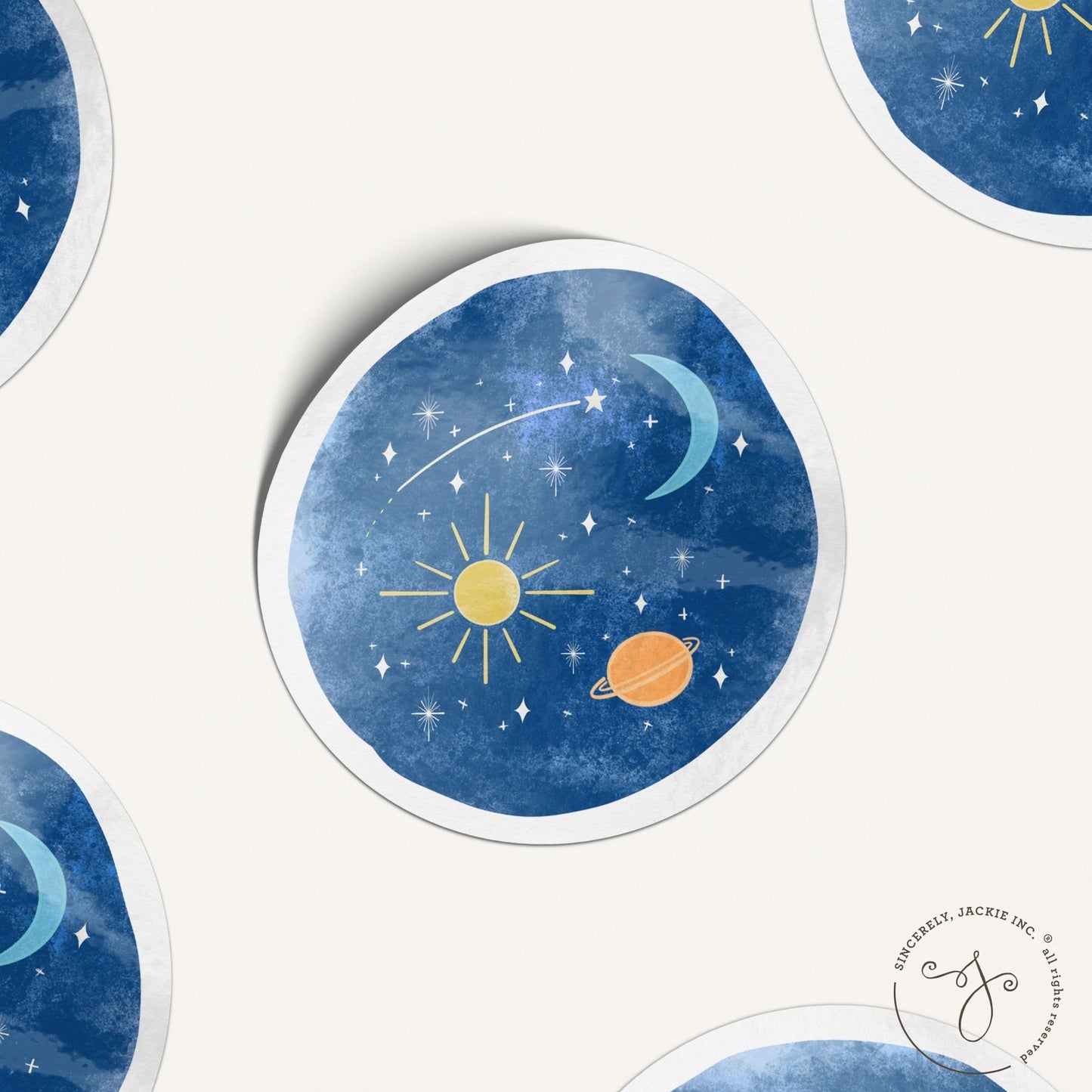 Night Planets Decal Sticker
