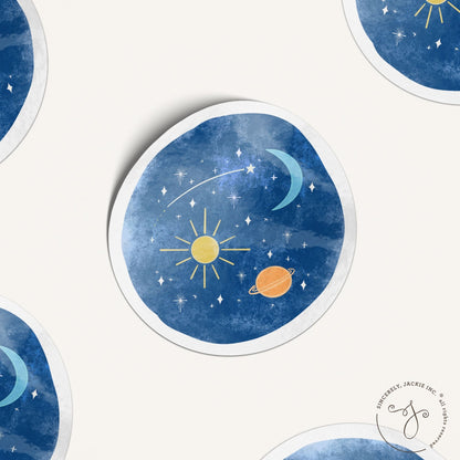 Night Planets Decal Sticker