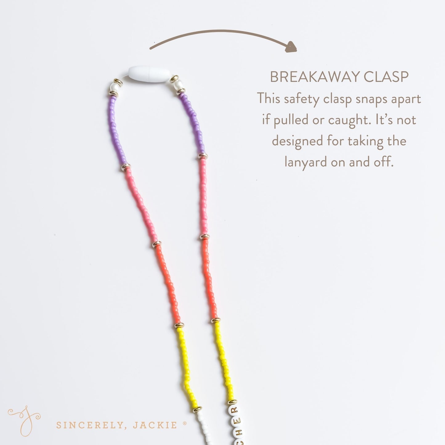 Light Rainbow Badge Lanyard