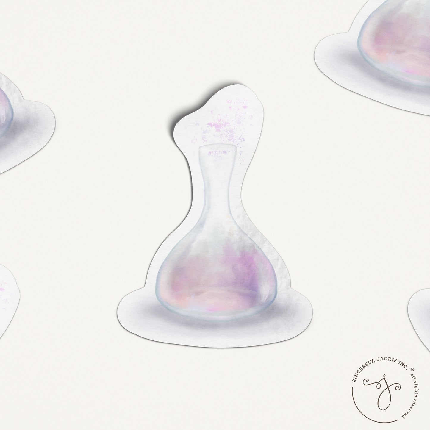 Purple Potion Bottle Decal Sticker