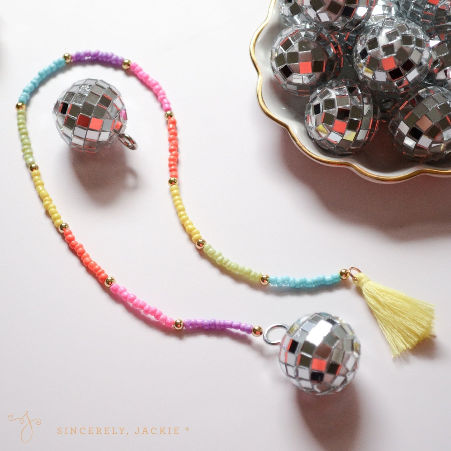 Beaded Car Disco Charm