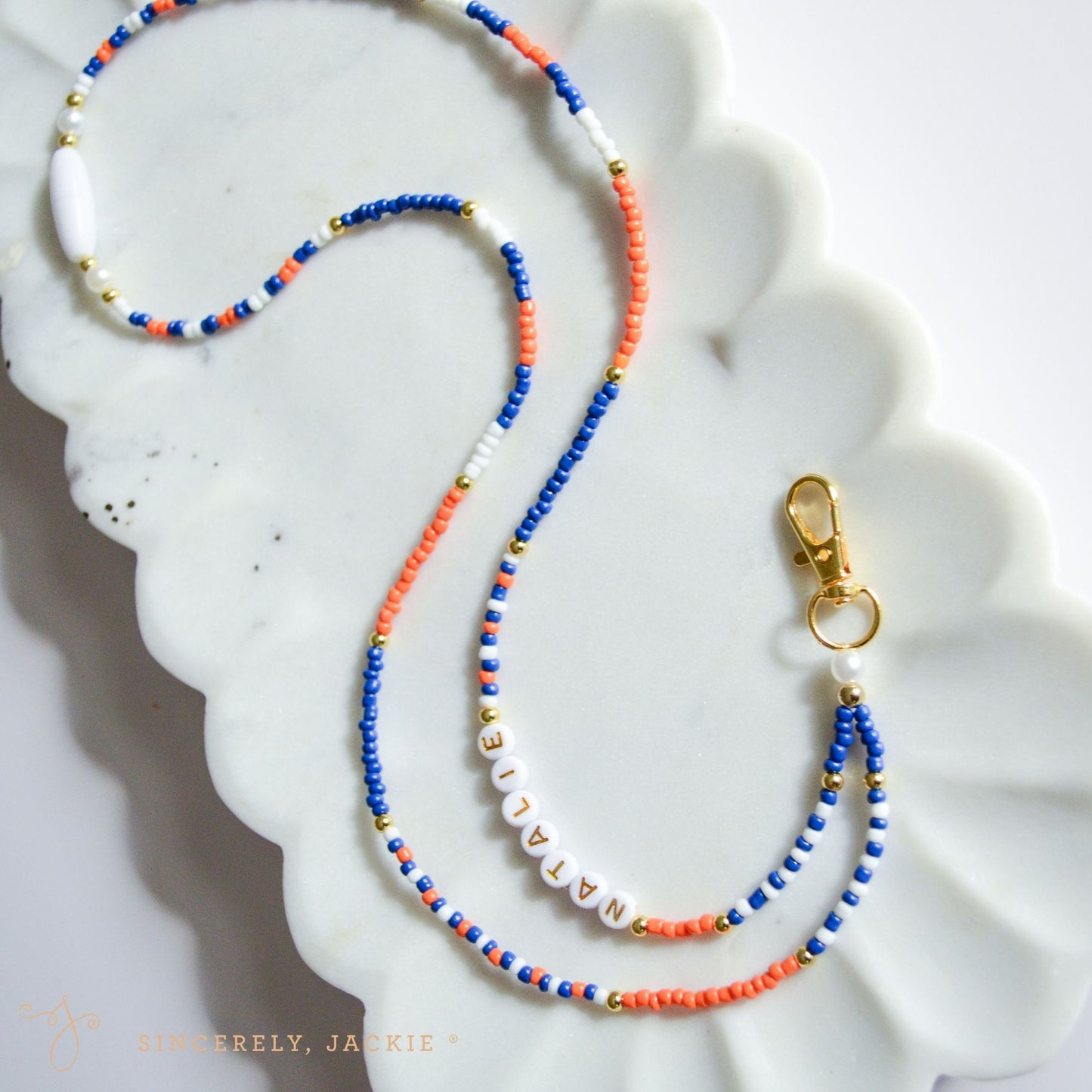 Blue + Orange Badge Lanyard - Mets, Islanders, Knicks