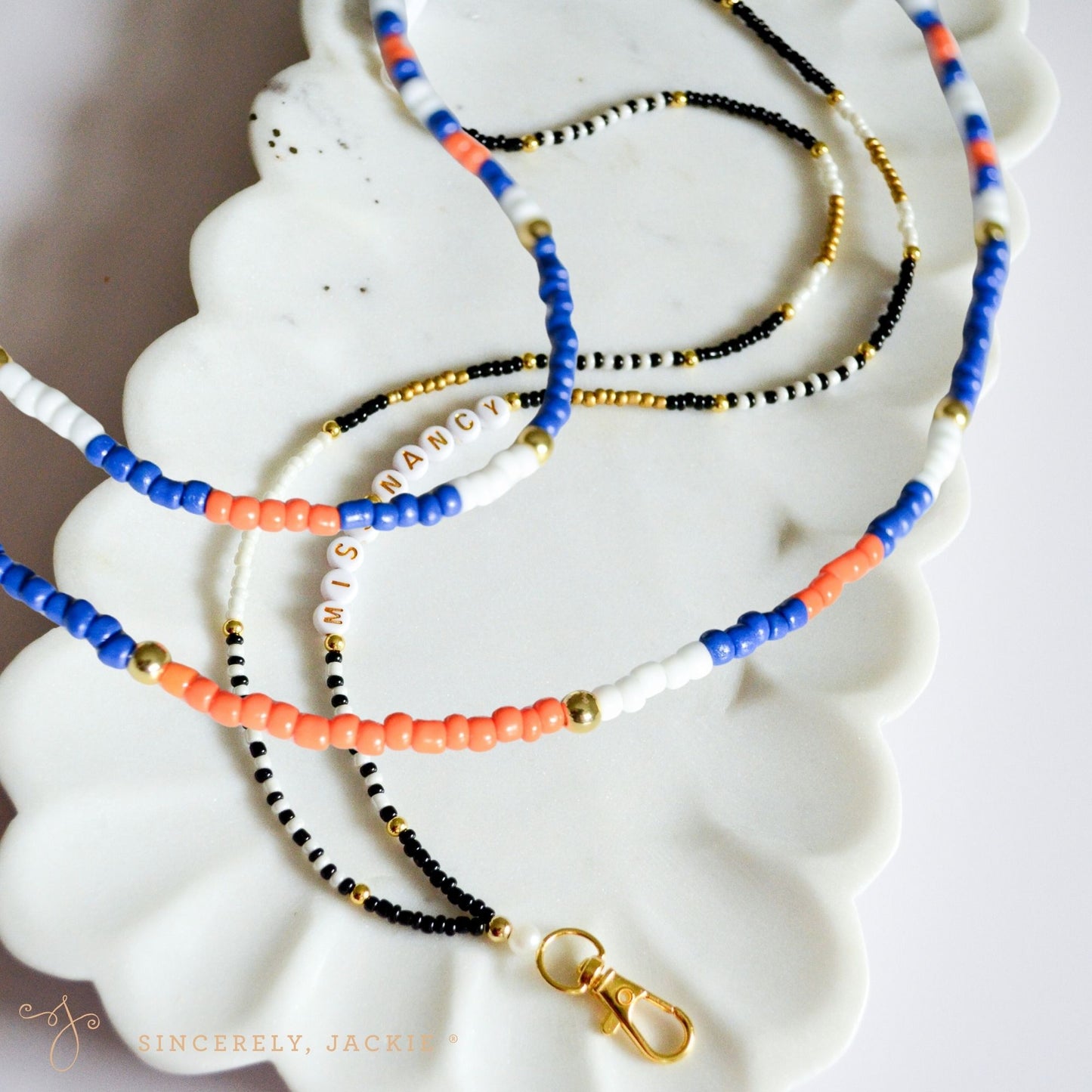 Blue + Orange Badge Lanyard - Mets, Islanders, Knicks