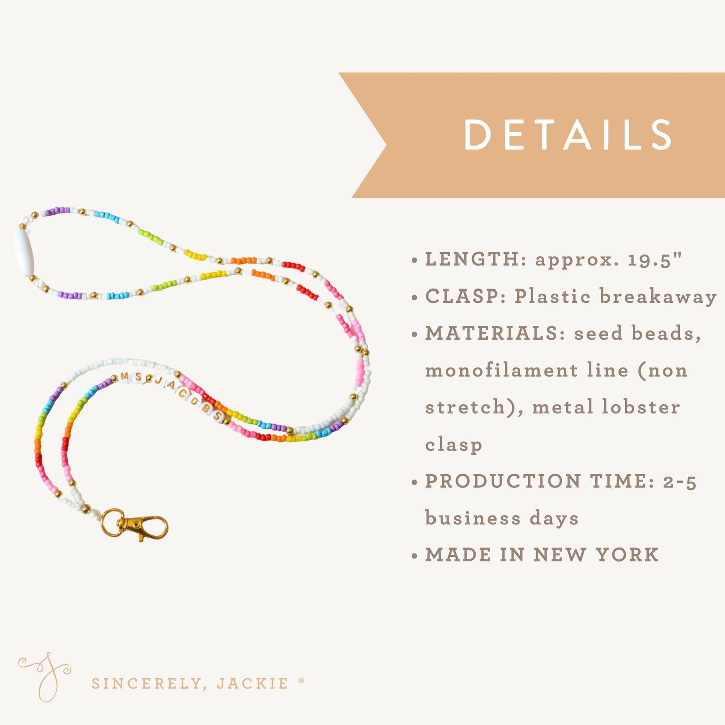 Rainbow Cloud Badge Lanyard