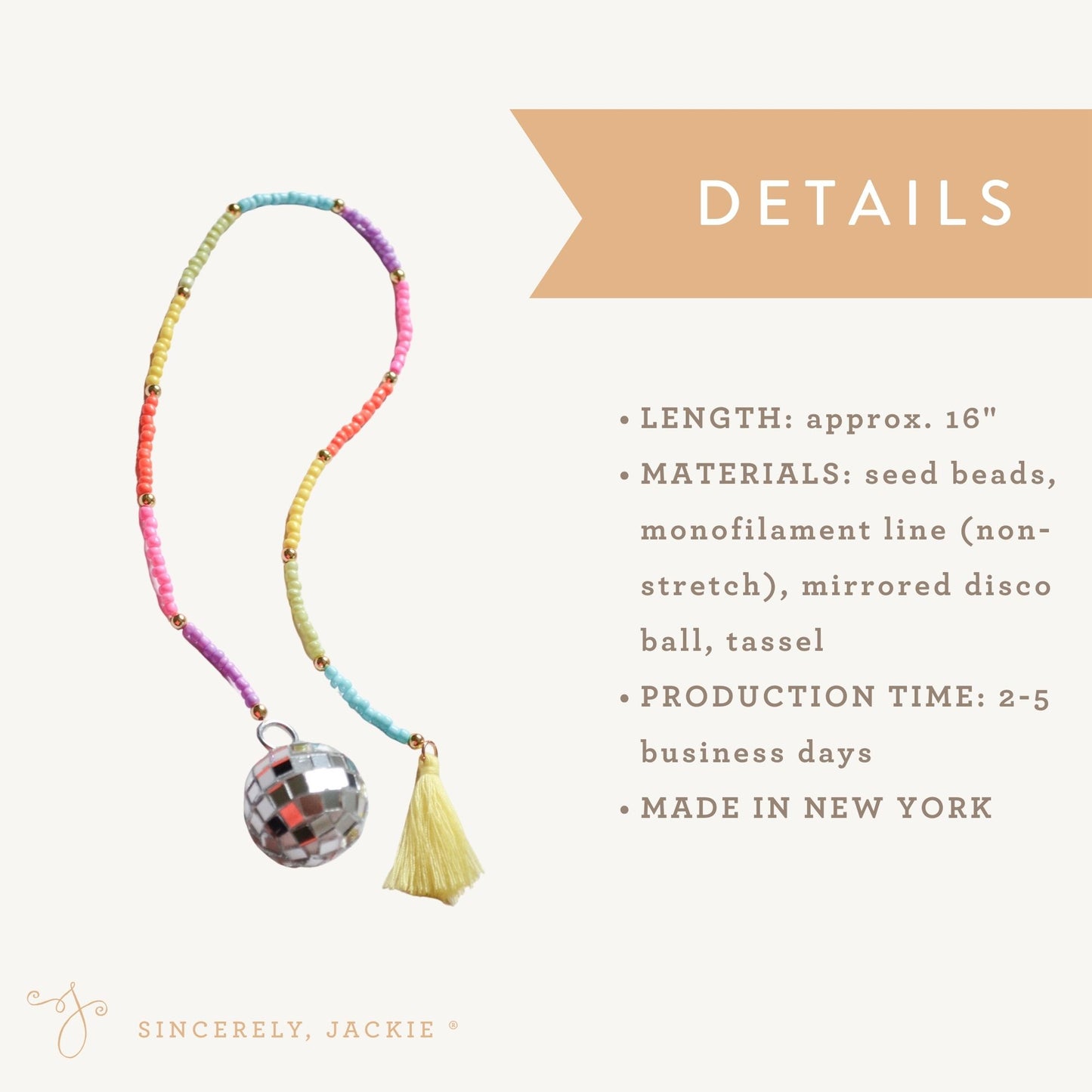 Beaded Car Disco Charm