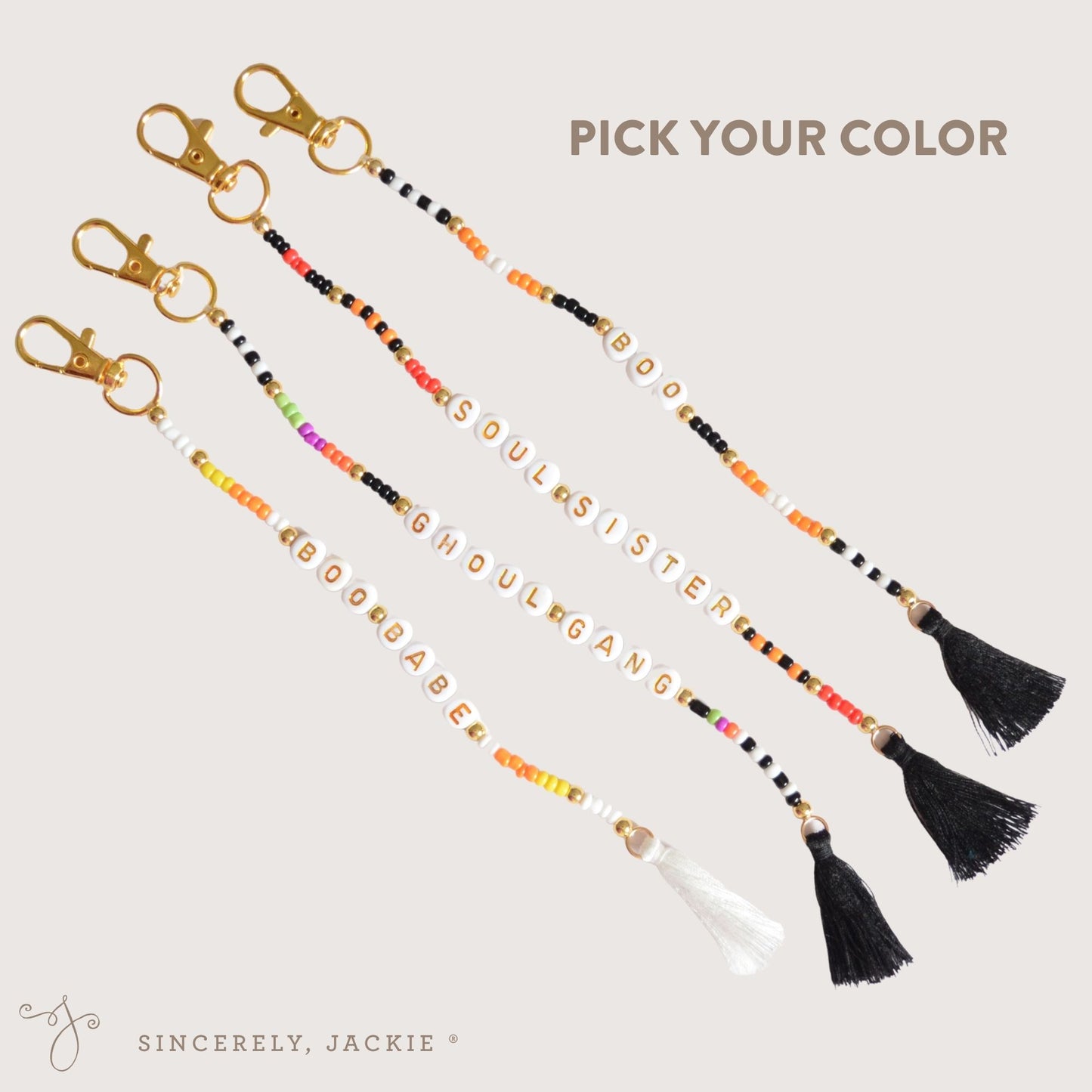 Beaded Bag Charm Keychain