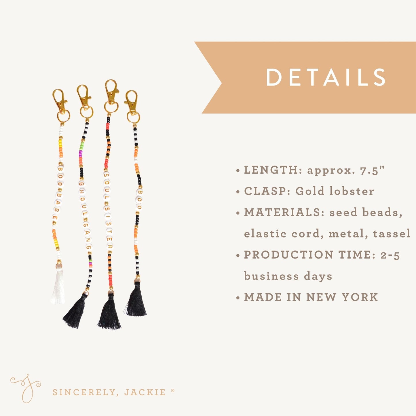 Beaded Bag Charm Keychain