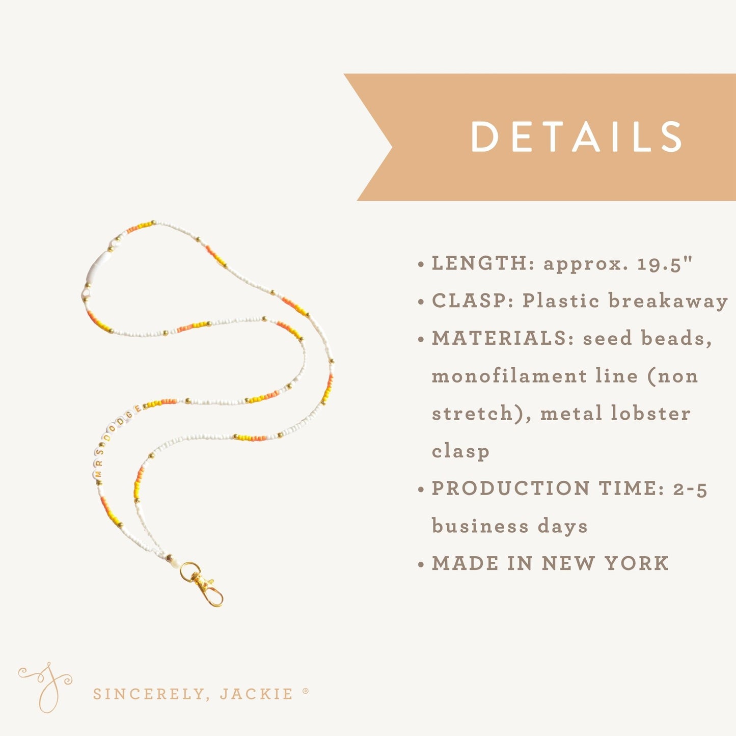 Candy Corn Badge Lanyard