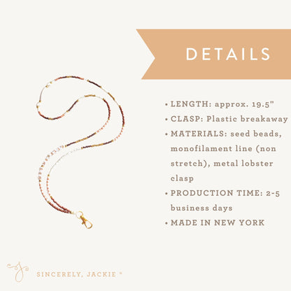 Brown + Gold Badge Lanyard