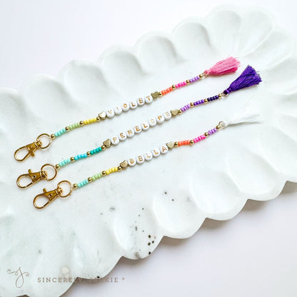 Beaded Bag Charm & Keychain