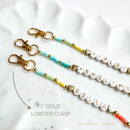 Beaded Bag Charm & Keychain