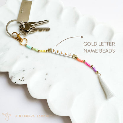 Beaded Bag Charm & Keychain