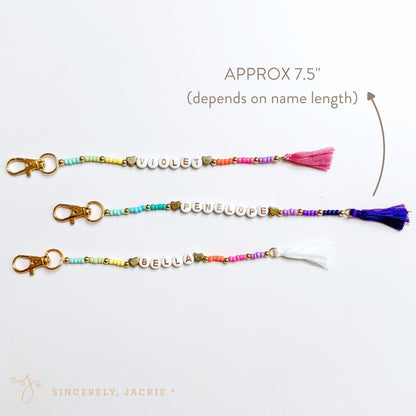 Beaded Bag Charm & Keychain