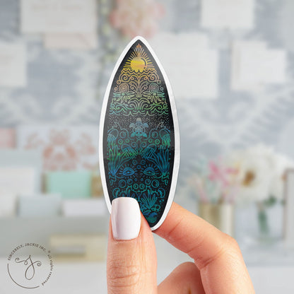 Ombré Ocean Surfboard Decal Sticker