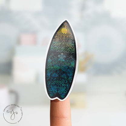 Ombré Ocean Surfboard Decal Sticker