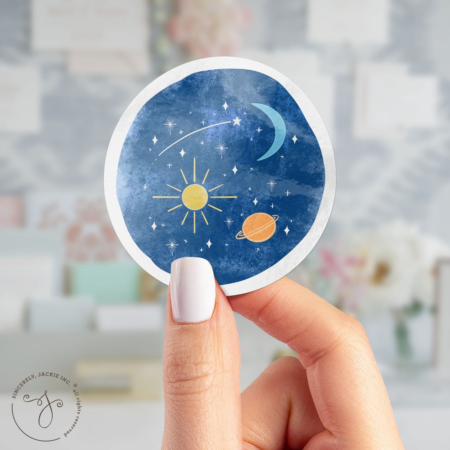 Night Planets Decal Sticker