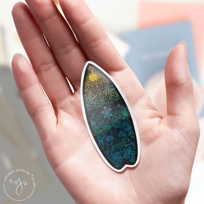 Ombré Ocean Surfboard Decal Sticker