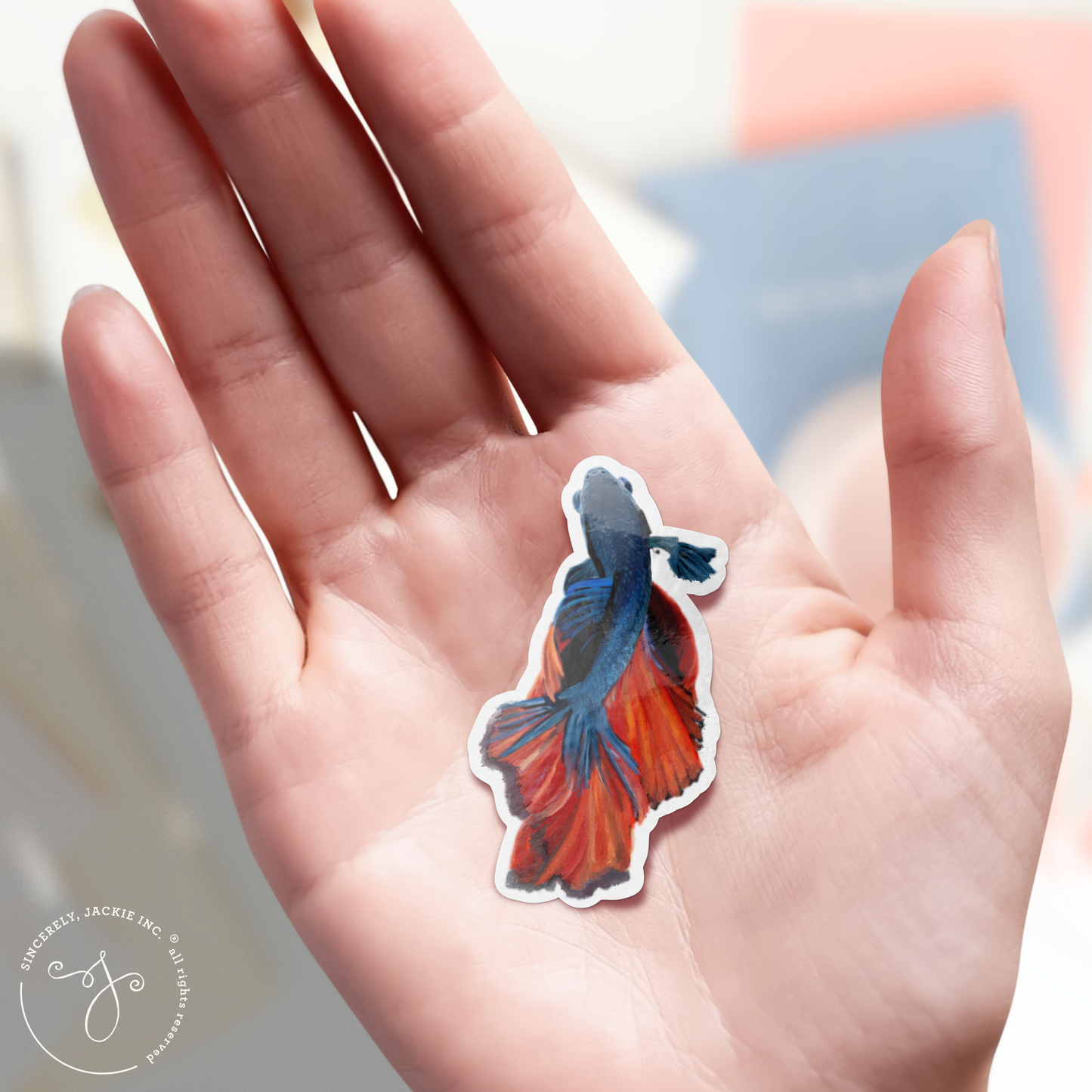 Beta Fish Decal Sticker