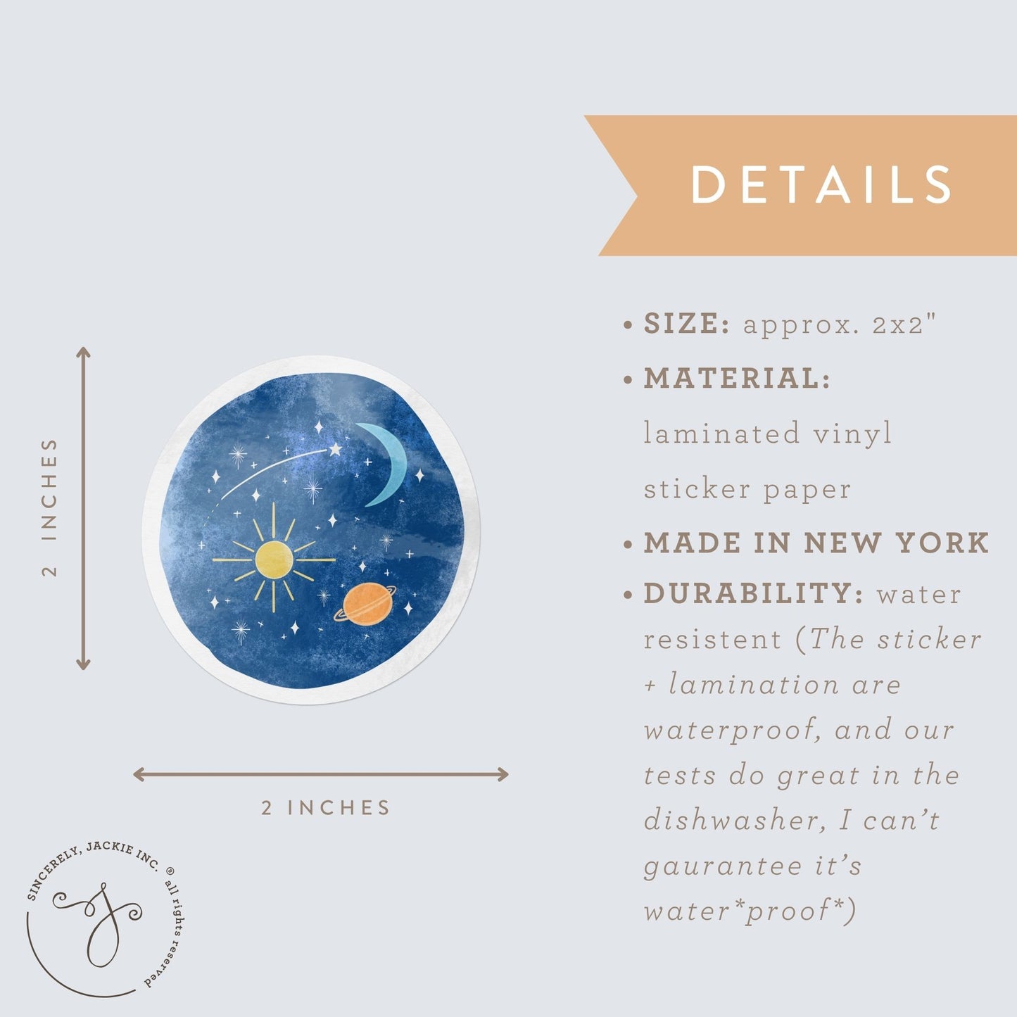 Night Planets Decal Sticker