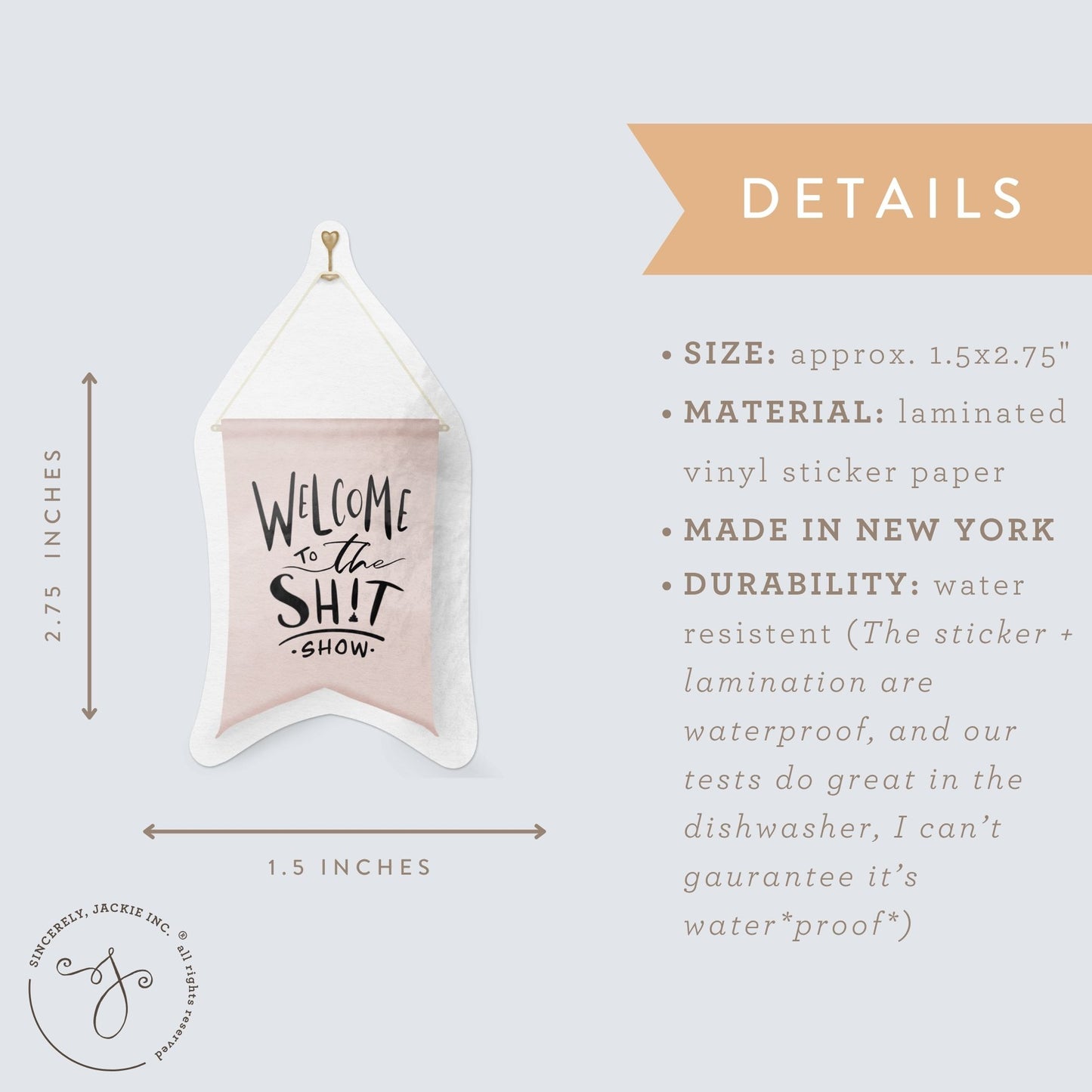 Shit Show Banner Decal Sticker