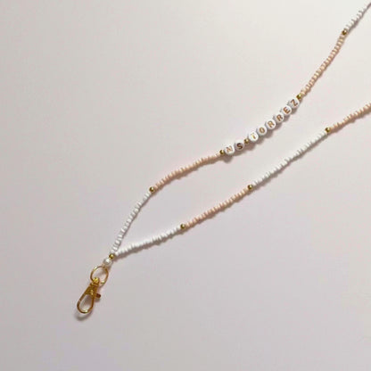 Ivory + White Badge Lanyard